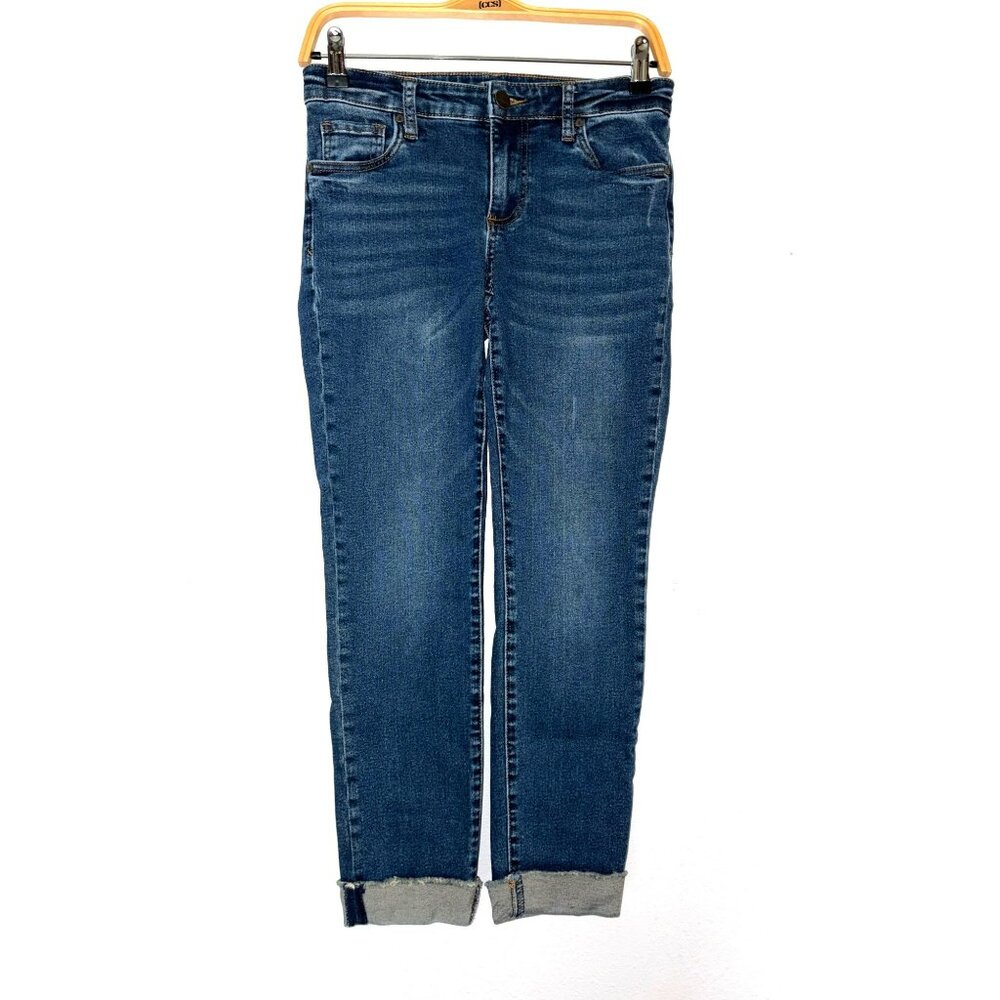 Kut From The Kloth Ankle Straight Leg Cuffed Jeans Size 2